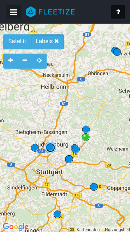 Fleetize-Dashboard - Mapview