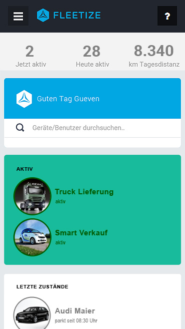 Fleetize-Dashboard - Vehicle-Overview