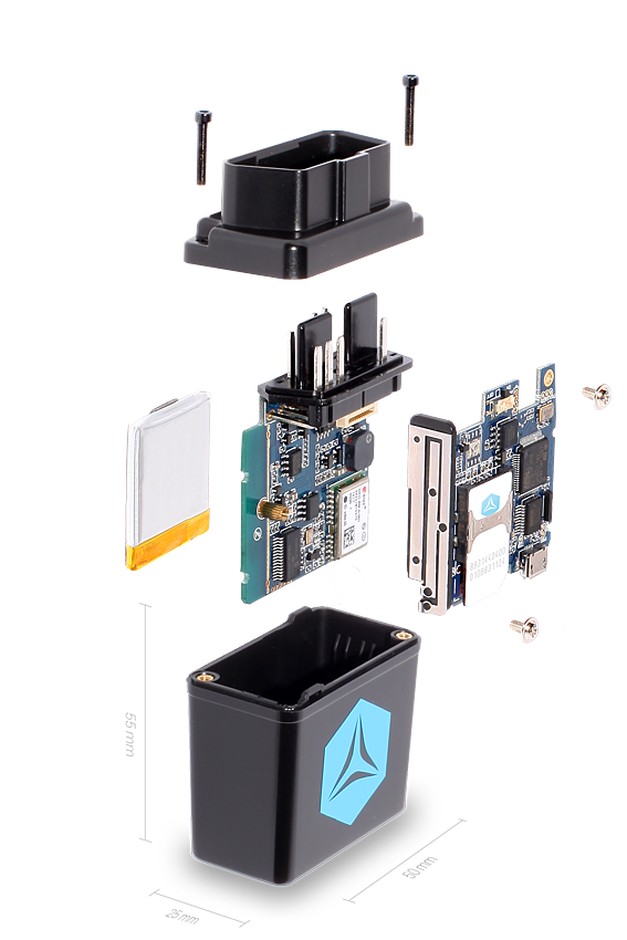 Fleetize-Tracker in Exploded View - Copyright &copy; Fleetize
